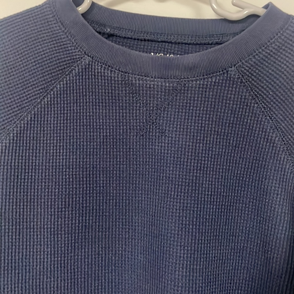 1989 Place Navy Blue Thermal Long Sleeve Shirt, L (10-12), good condition - Picture 3 of 7